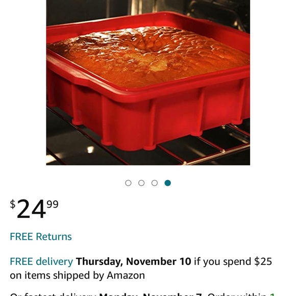 Red Silicone Baking Kit with 8x8-inch Baking Pan & Reusable Cupcake Liners - Picture 5 of 5